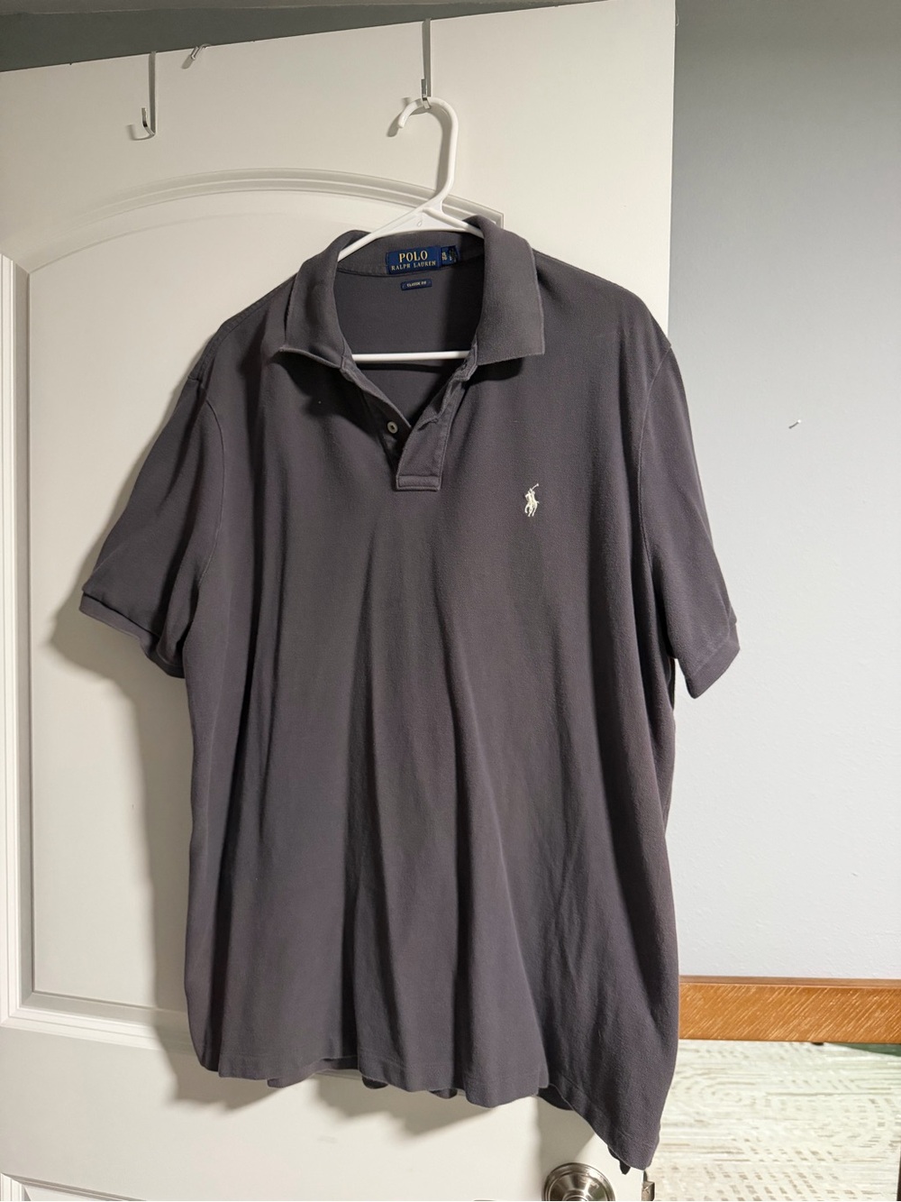 Ralph Lauren Polo Shirt in Charcoal with White Pony